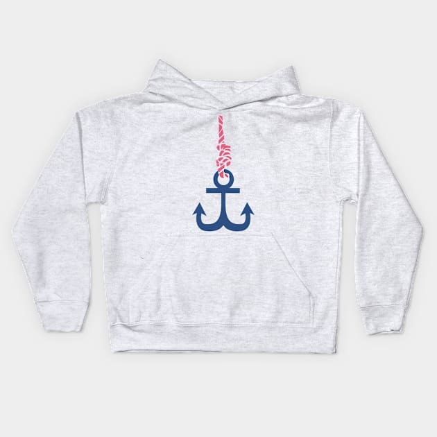 Vintage Anchor Kids Hoodie by nickemporium1